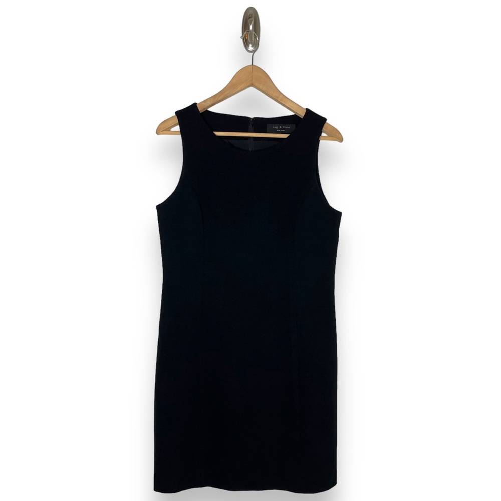 Rag & Bone Black Minimalist Sleeveless Lined LBD Classic Sheath Dress 10